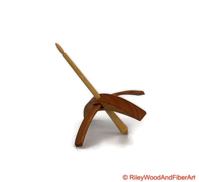 Medium Turkish Drop Spindle - Alder Whorl with Maple Shaft made by Riley Wood and Fiber Art