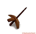 Mini Turkish Drop Spindle - Cherry Whorl with Cocobolo Shaft on white background
