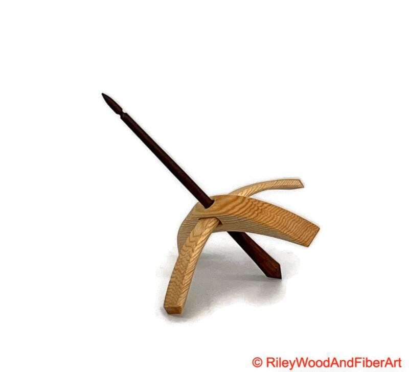 Medium Turkish Drop Spindle - Sitka Spruce Whorl with Jobillo Shaft made by Riley Wood and Fiber Art