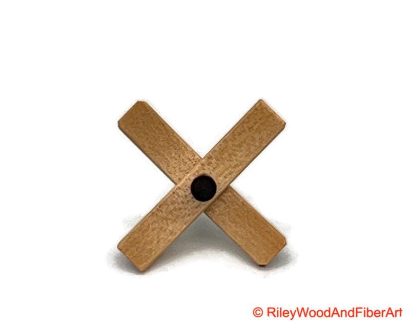 Mini Turkish Drop Spindle - Maple Whorl with Jobillo Shaft made by Riley Wood and Fiber Art