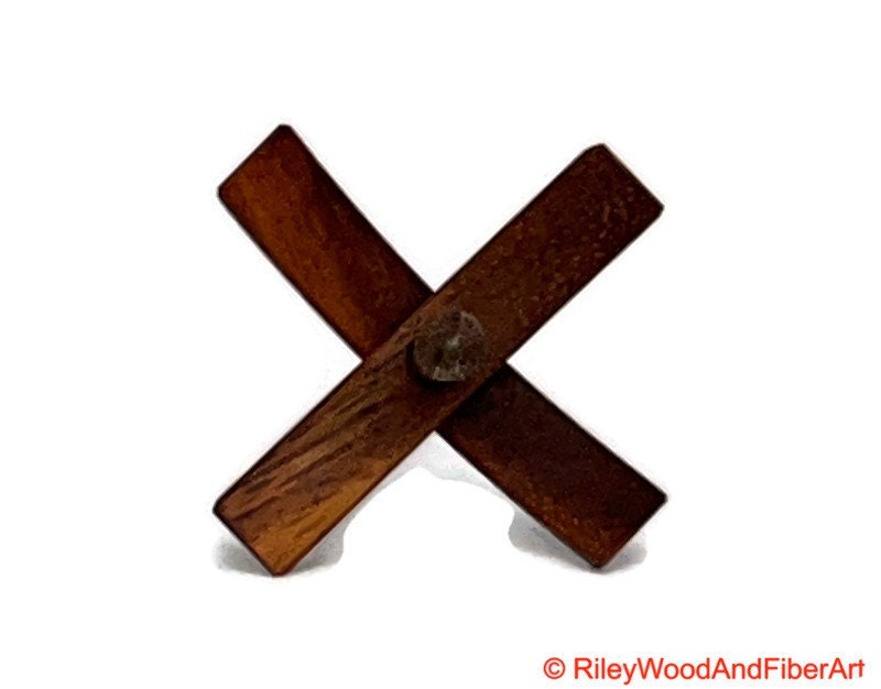 Mini Turkish Drop Spindle - Monkey Pod Whorl with Walnut Shaft made by Riley Wood and Fiber Art