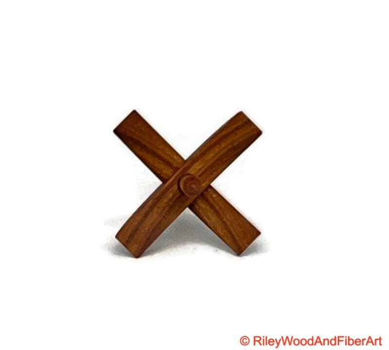 Mini Turkish Drop Spindle - Canary Whorl with Maple Heartwood Shaft made by Riley Wood and Fiber Art