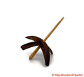 Medium Turkish Drop Spindle - Monkey Pod Whorl with Maple Shaft made by Riley Wood and Fiber Art