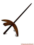 Mega Turkish Drop Spindle - Canary Whorl with Walnut Shaft made by Riley Wood and Fiber Art