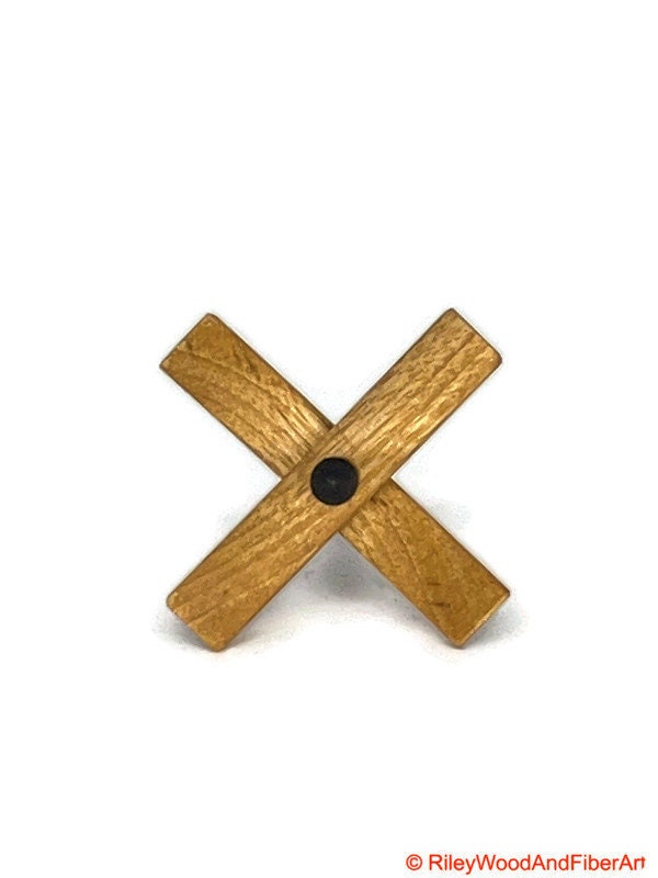 Mini Turkish Drop Spindle - Myrtle Whorl with Walnut Shaft made by Riley Wood and Fiber Art