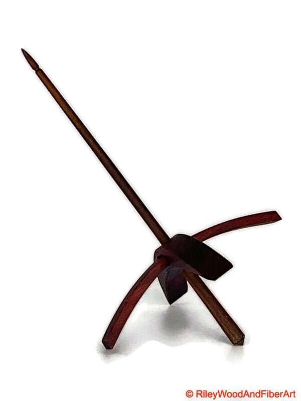 Mega Turkish Drop Spindle - Granadillo Whorl with Walnut Shaft made by Riley Wood and Fiber Art