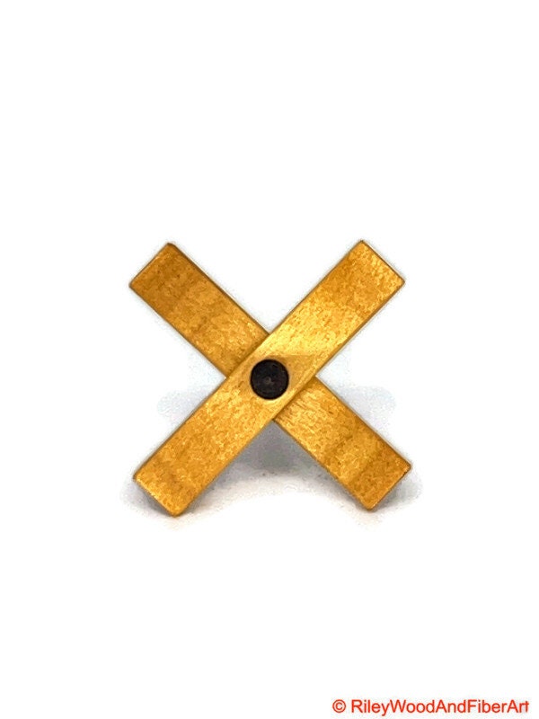 Mini Turkish Drop Spindle - Quartersawn Avodire Whorl with Honduran Rosewood Shaft on white background