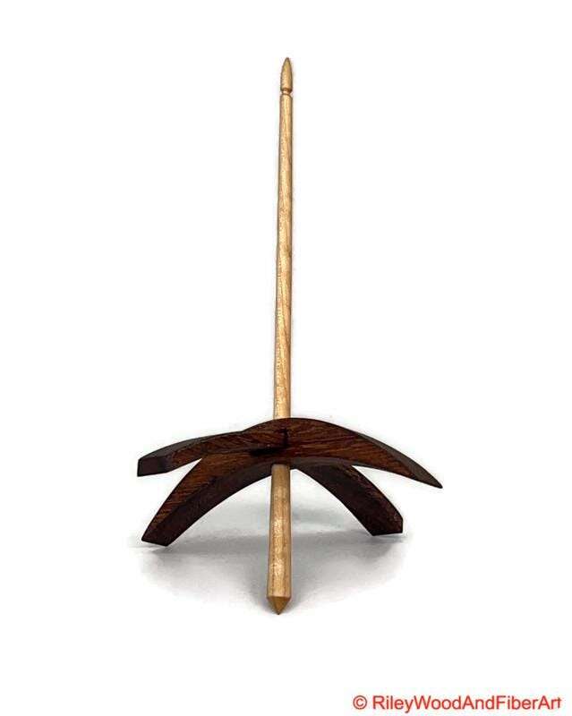 Mega Turkish Drop Spindle - Tzalam Whorl with Maple Shaft made by Riley Wood and Fiber Art