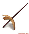 Mega Turkish Drop Spindle - Curly Maple Whorl with Purple Heart Shaft made by Riley Wood and Fiber Art