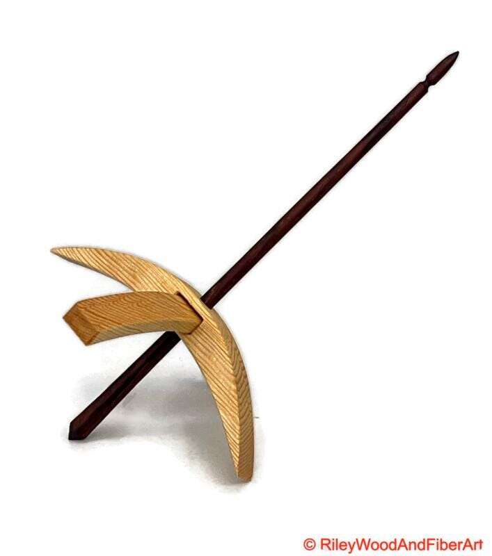 Mega Turkish Drop Spindle - Sitka Spruce Whorl with Honduran Rosewood Shaft made by Riley Wood and Fiber Art