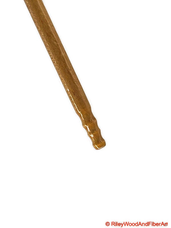 Top Whorl Drop Spindle - Zebra & Walnut - 20g Made by Riley Wood and Fiber Art