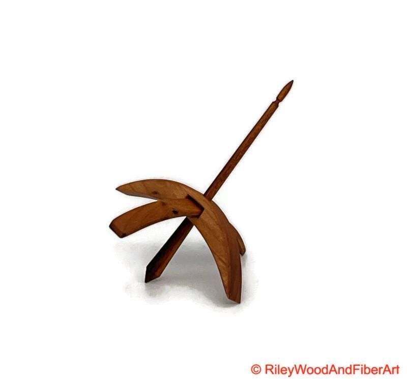 Medium Turkish Drop Spindle - Alder Whorl with Jobillo Shaft made by Riley Wood and Fiber Art