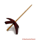 Mega Turkish Drop Spindle - Granadillo Whorl with Curly Maple Shaft made by Riley Wood and Fiber Art