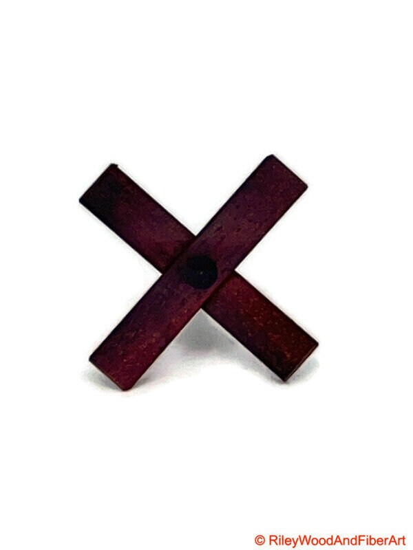 Mini Turkish Drop Spindle - Padauk Whorl with Chechen Shaft on white background