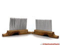 6" Standard Wool/Fiber Hackle Set - Single and Double Row on white background