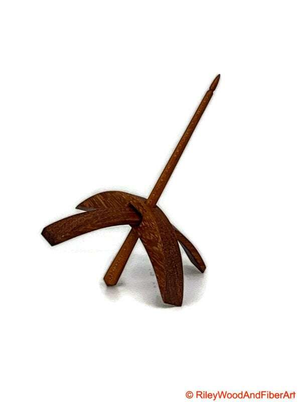 Medium Turkish Drop Spindle - Tzalam Whorl with Cherry Shaft made by Riley Wood and Fiber Art