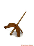 Medium Turkish Drop Spindle - Cherry Whorl with Maple Shaft made by Riley Wood and Fiber Art
