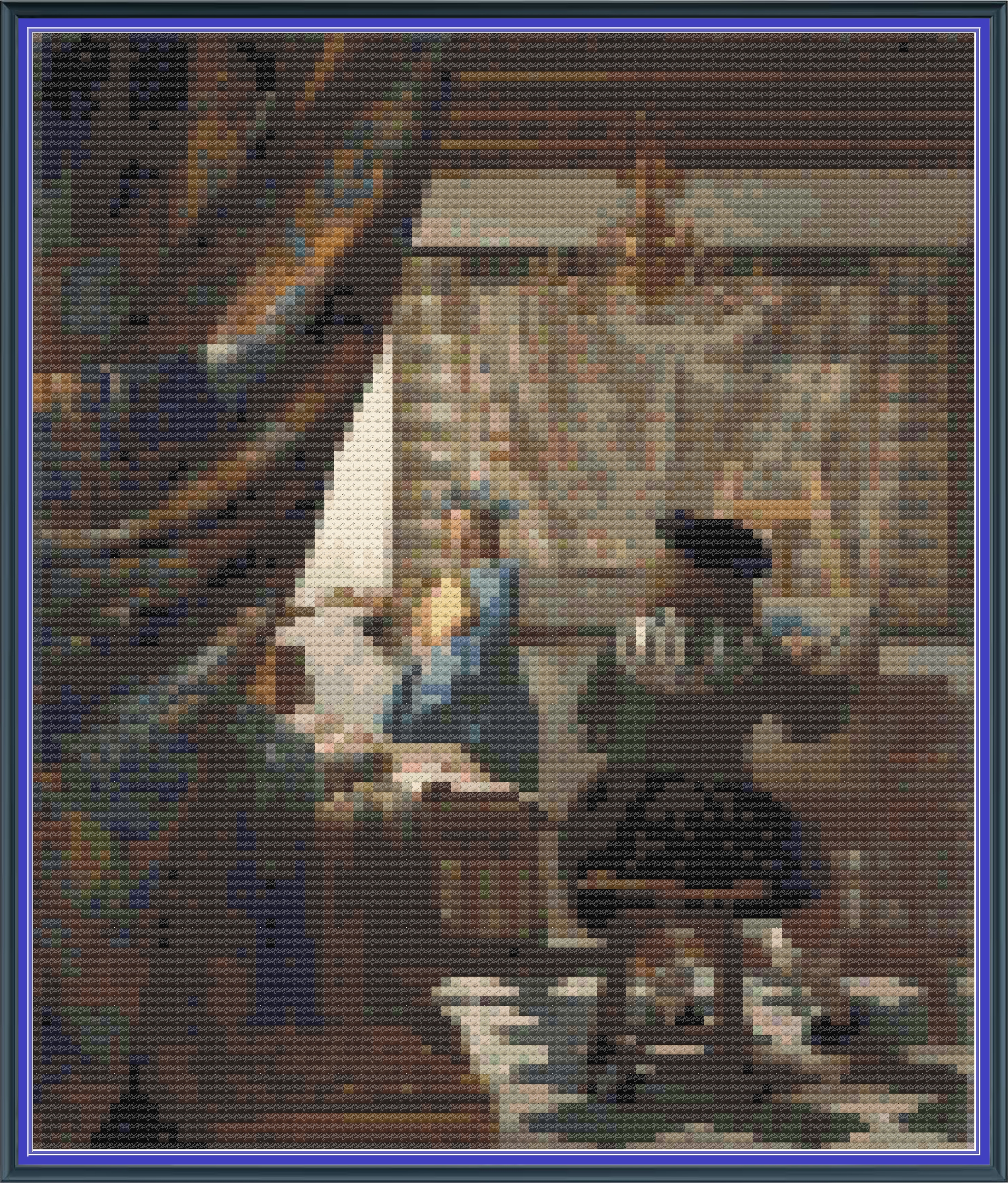 Riley Wood and Fiber Art – The Allegory of Painting© – Cross Stitch Pattern | Fine Art Cross Stitch | 14 Count Aida | Digital Pattern made by Riley Wood and Fiber Art