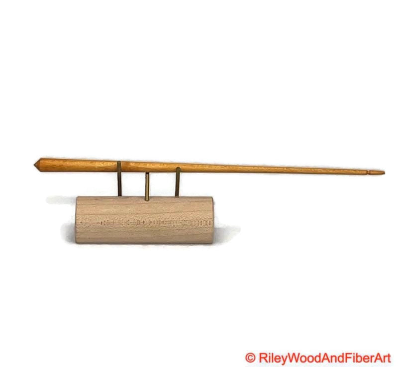 Mega Turkish Drop Spindle Shaft Maple Made by Riley Wood and Fiber Art