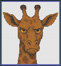 Riley Wood and Fiber Art – Judgmental Giraffe© – Original Fine Art Cross Stitch Pattern | 14 Count Aida | Digital Pattern made by Riley Wood and Fiber Art