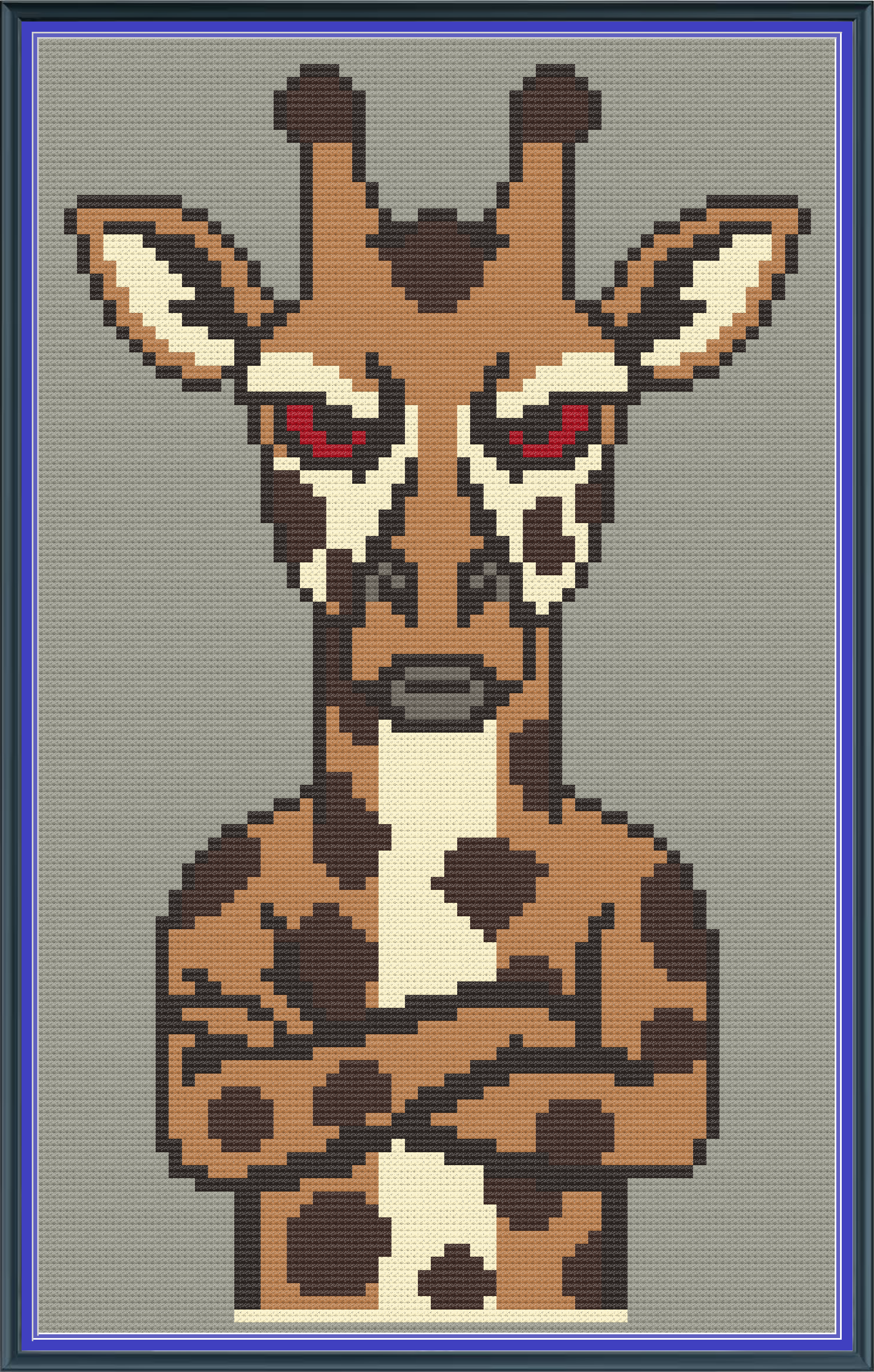 Judgmental Giraffe 2 - Cross Stitch Pattern Made by Riley Wood and Fiber Art