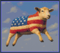 Riley Wood and Fiber Art – American Sheep© – Original Fine Art Cross Stitch Pattern | 14 Count Aida | Digital Pattern made by Riley Wood and Fiber Art
