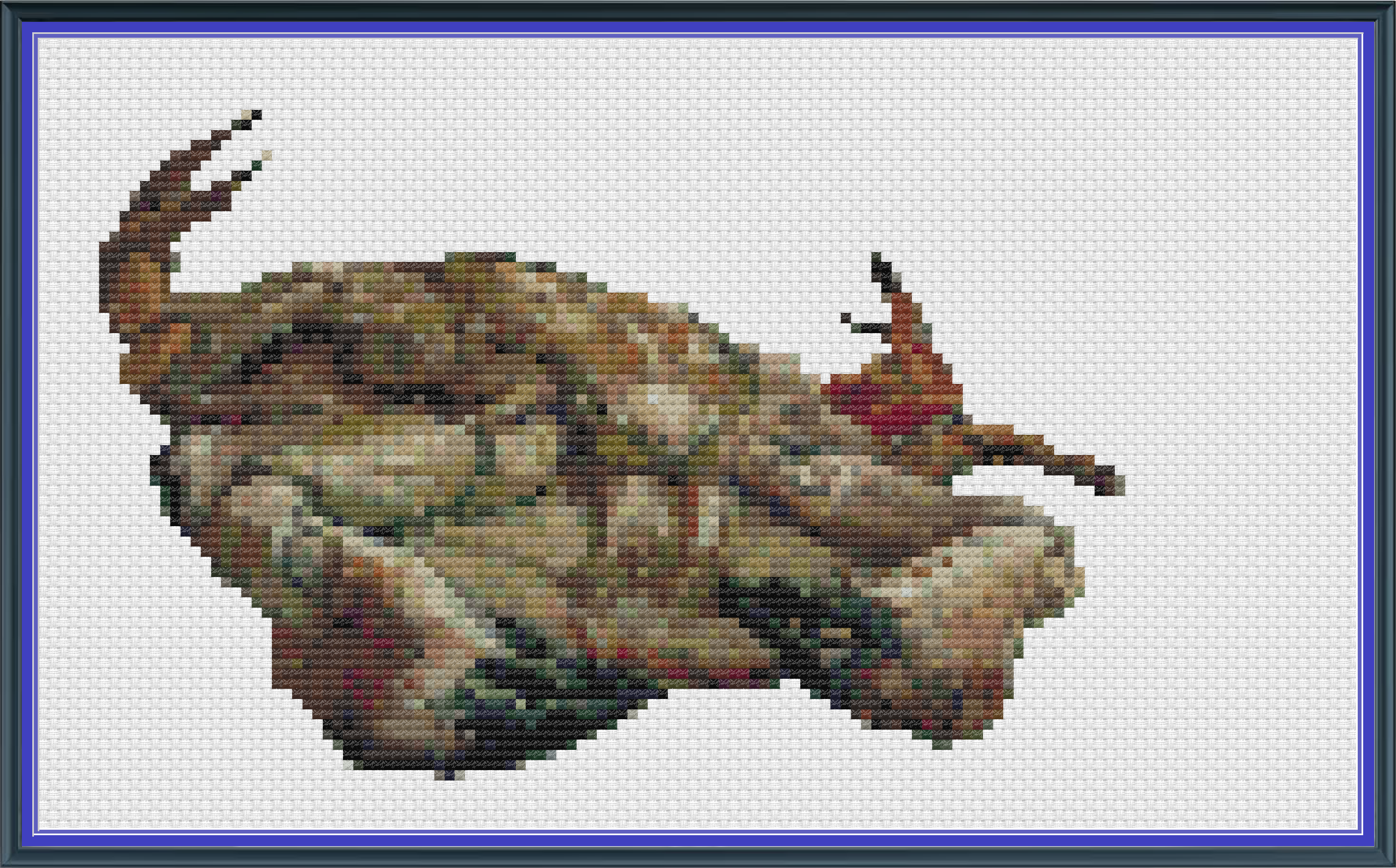 Riley Wood and Fiber Art - Crab on Its Back© – Cross Stitch Pattern | Fine Art Cross Stitch | 14 Count Aida | Digital Pattern made by Riley Wood and Fiber Art