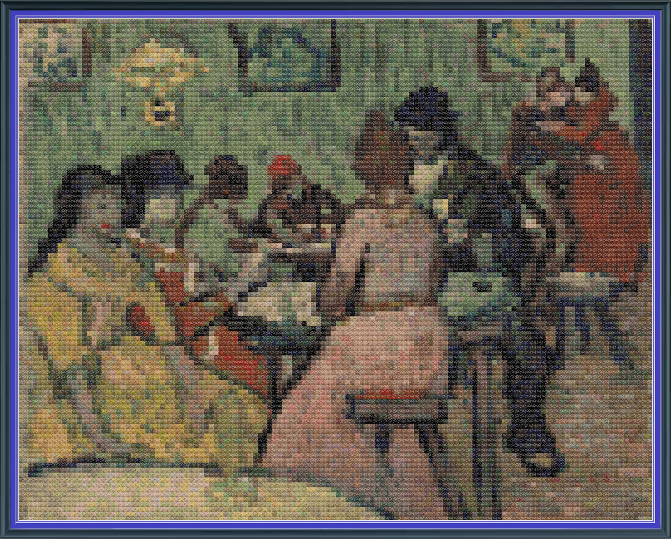 Riley Wood and Fiber Art - The Brothel© – Cross Stitch Pattern | Fine Art Cross Stitch | 14 Count Aida | Digital Pattern made by Riley Wood and Fiber Art