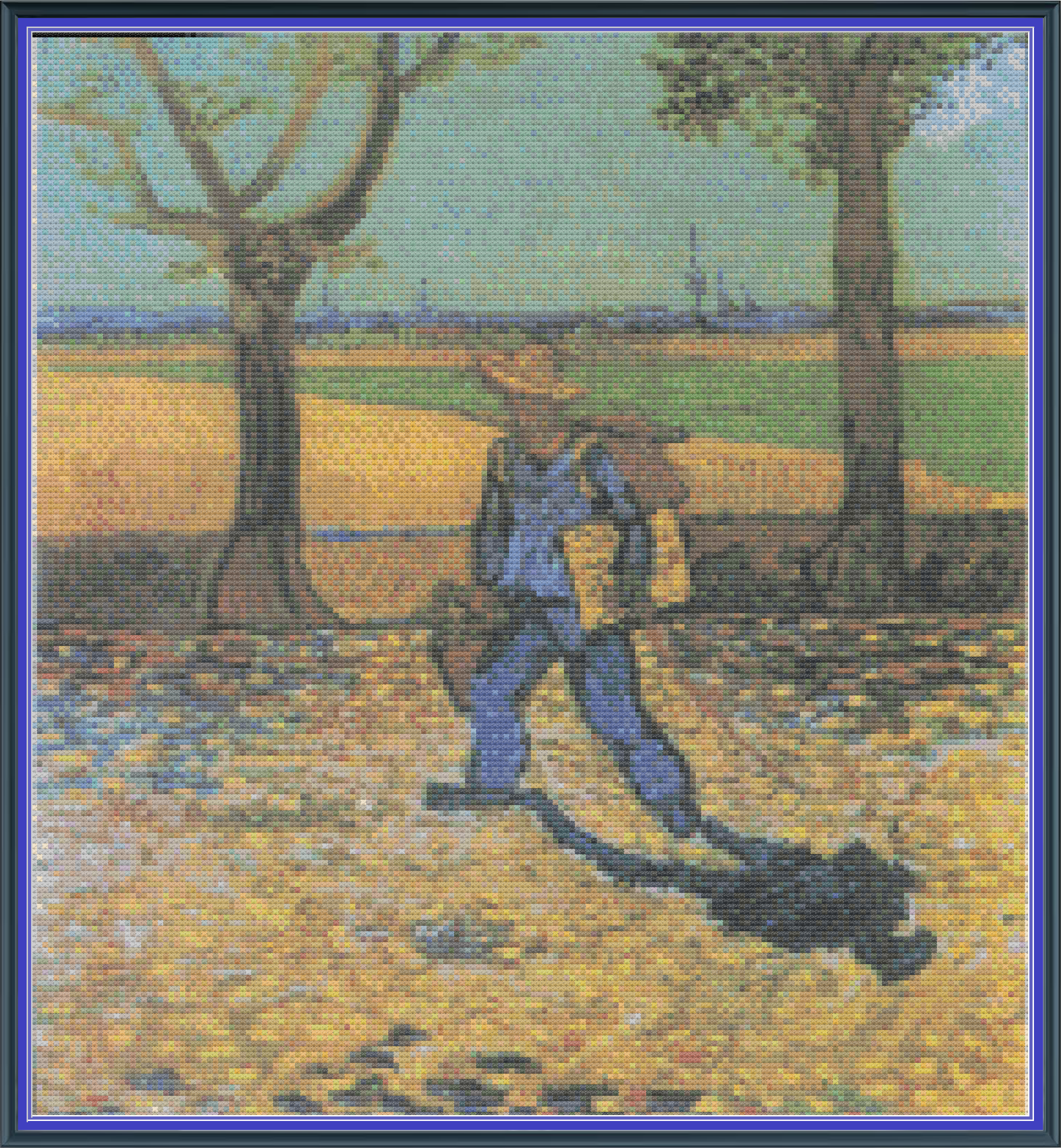 Riley Wood and Fiber Art - The Painter on the Road to Tarascon© – Cross Stitch Pattern | Fine Art Cross Stitch | 14 Count Aida | Digital Pattern made by Riley Wood and Fiber Art