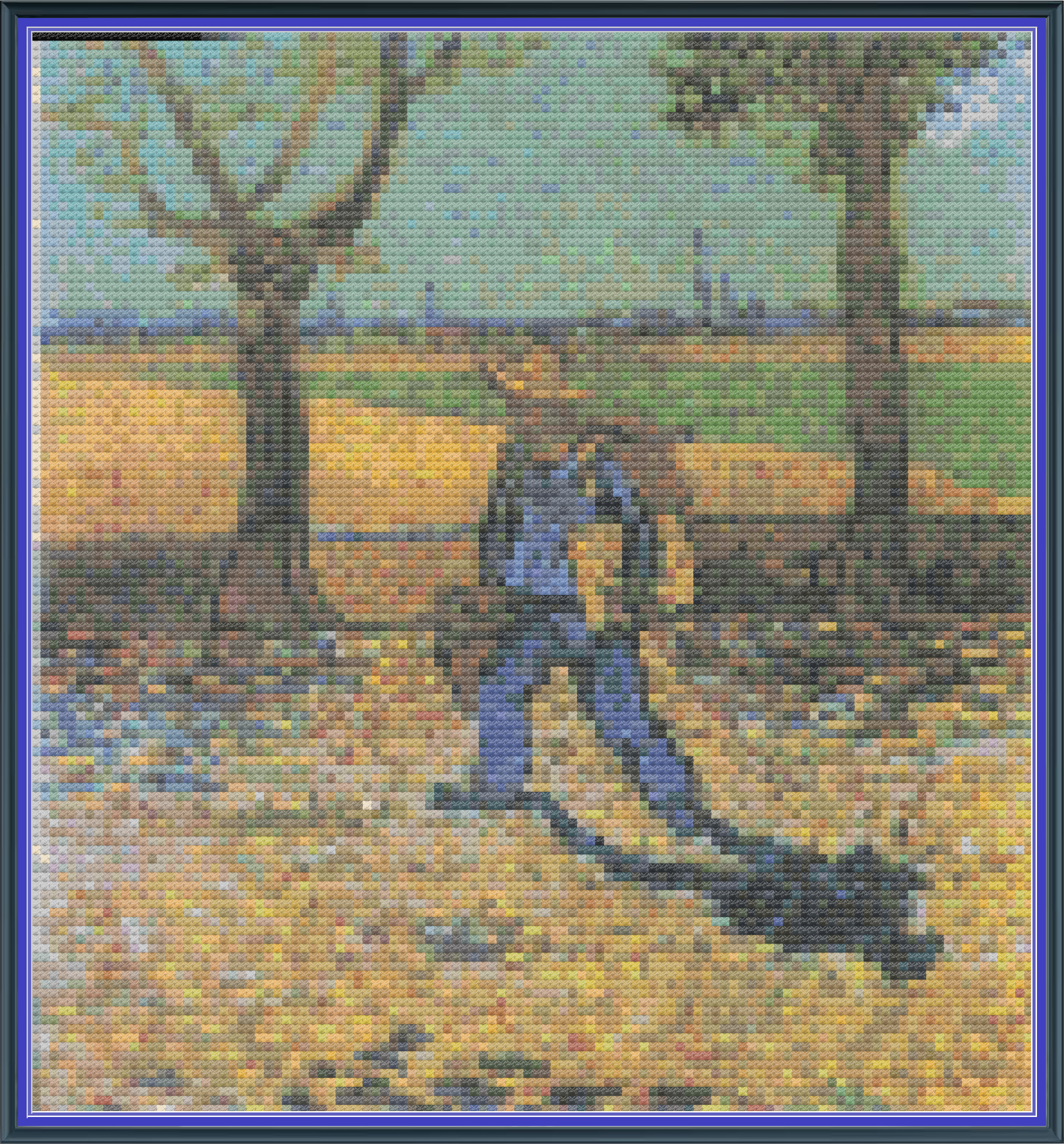 Riley Wood and Fiber Art - The Painter on the Road to Tarascon© – Cross Stitch Pattern | Fine Art Cross Stitch | 14 Count Aida | Digital Pattern made by Riley Wood and Fiber Art