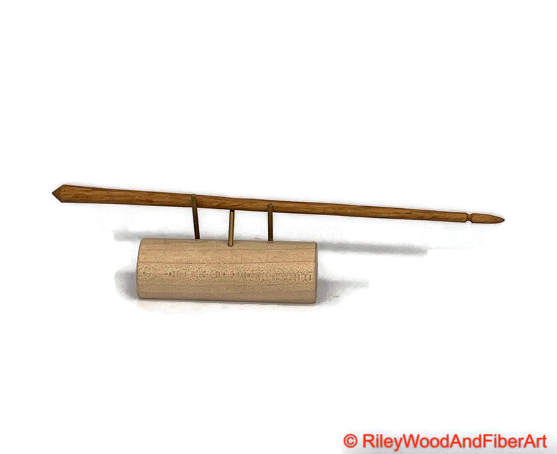 Mega Turkish Drop Spindle Shaft White Oak Made by Riley Wood and Fiber Art