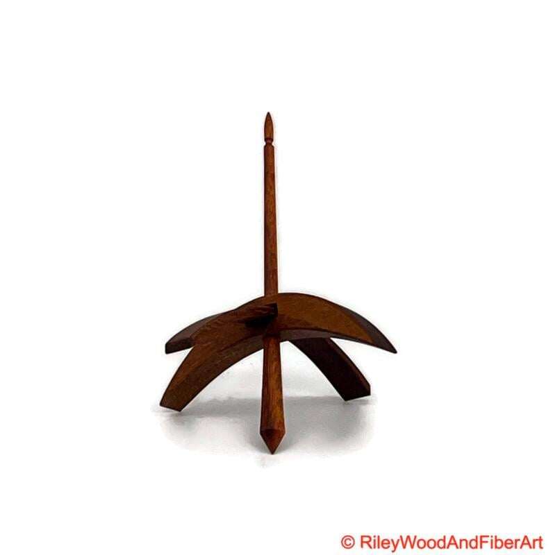 Medium Turkish Drop Spindle - Monkey Pod Whorl with Jobillo Shaft made by Riley Wood and Fiber Art
