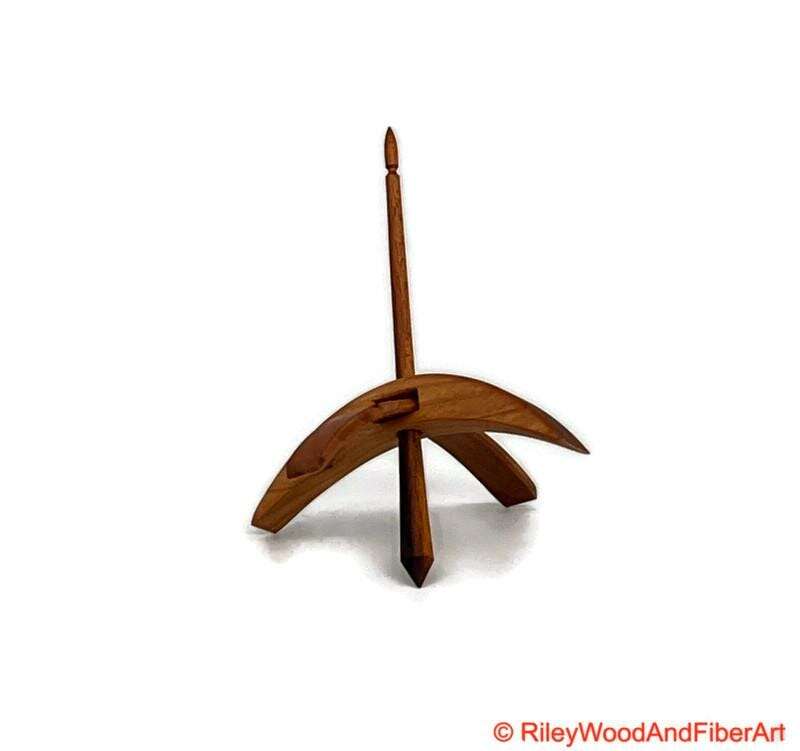 Medium Turkish Drop Spindle - Alder Whorl with Jobillo Shaft made by Riley Wood and Fiber Art