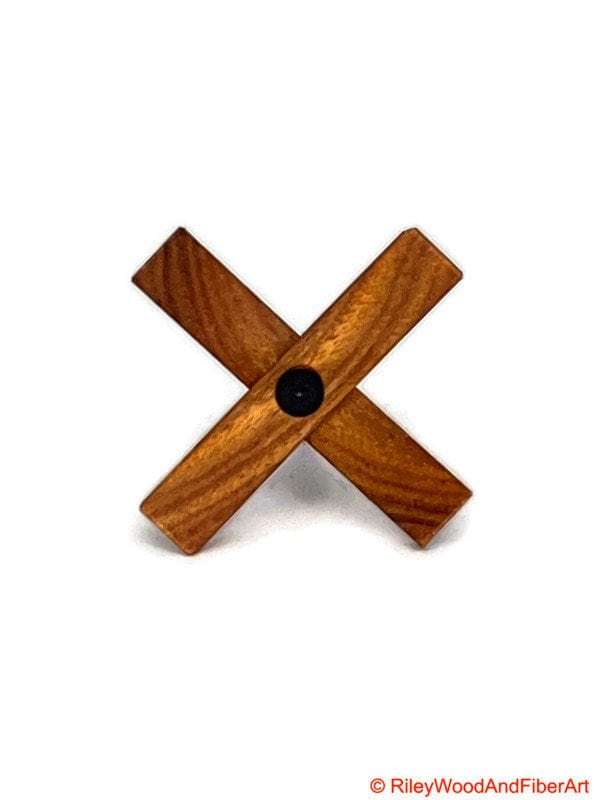 Mini Turkish Drop Spindle - Canary Whorl with Cocobolo Shaft made by Riley Wood and Fiber Art