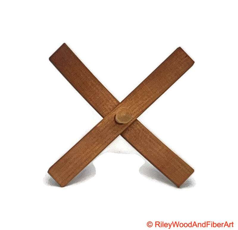 Medium Turkish Drop Spindle - Cherry Whorl with Apple Shaft made by Riley Wood and Fiber Art