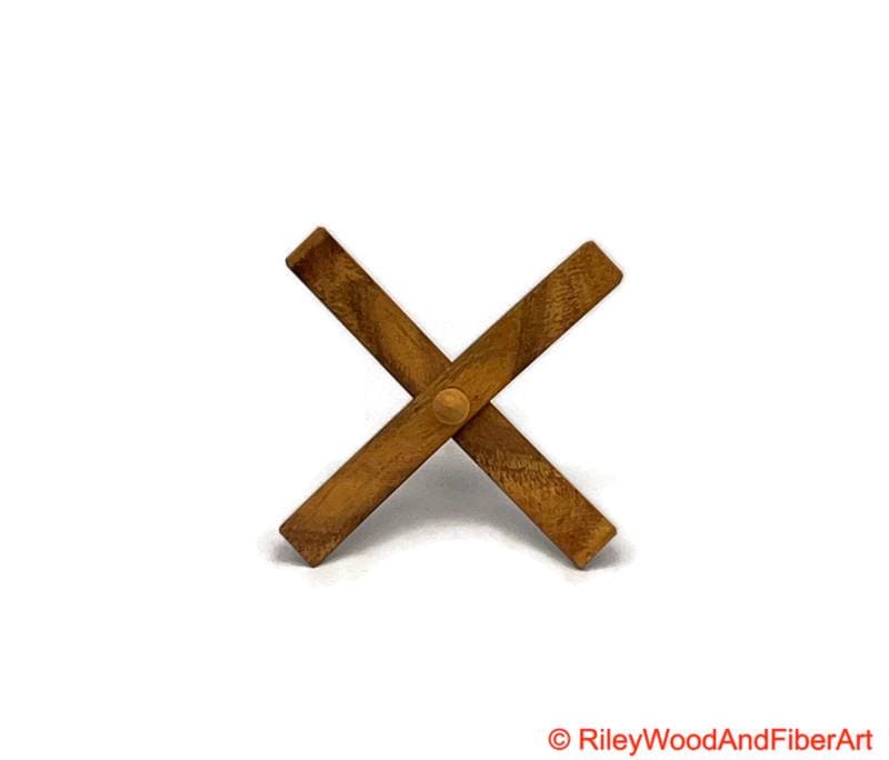 Medium Turkish Drop Spindle - Katalox Sapwood Whorl with Maple Shaft made by Riley Wood and Fiber Art