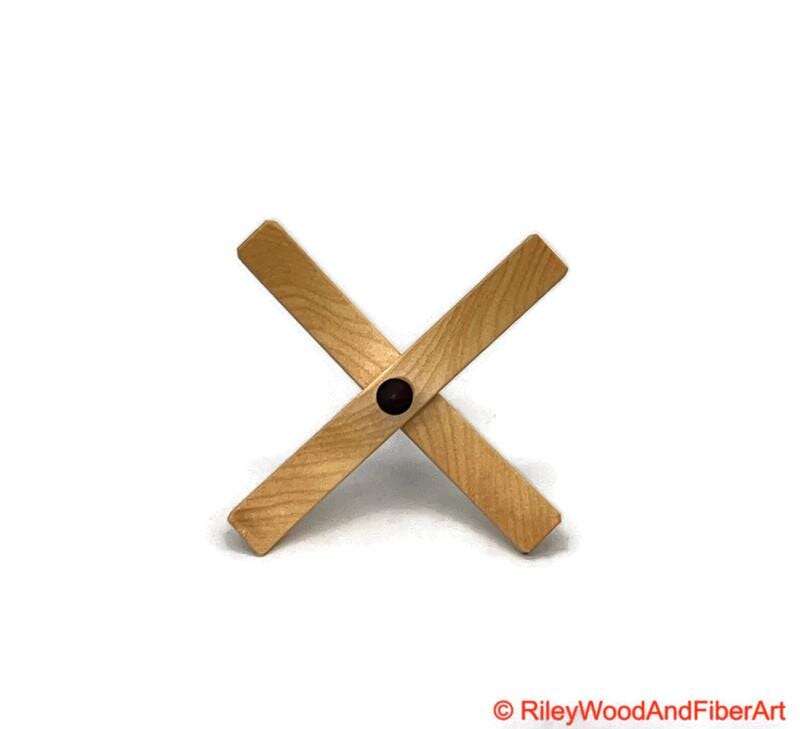 Medium Turkish Drop Spindle - Maple Whorl with Cocobolo Shaft made by Riley Wood and Fiber Art