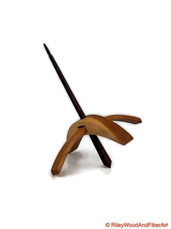 Medium Turkish Drop Spindle - Cherry at Demarcation Whorl with Cocobolo Shaft made by Riley Wood and Fiber Art