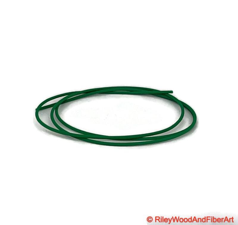 Drive Band Material; Green, 1/8" or 1/4" Durable Polyurethane - Sold by the Foot made by Riley Wood and Fiber Art