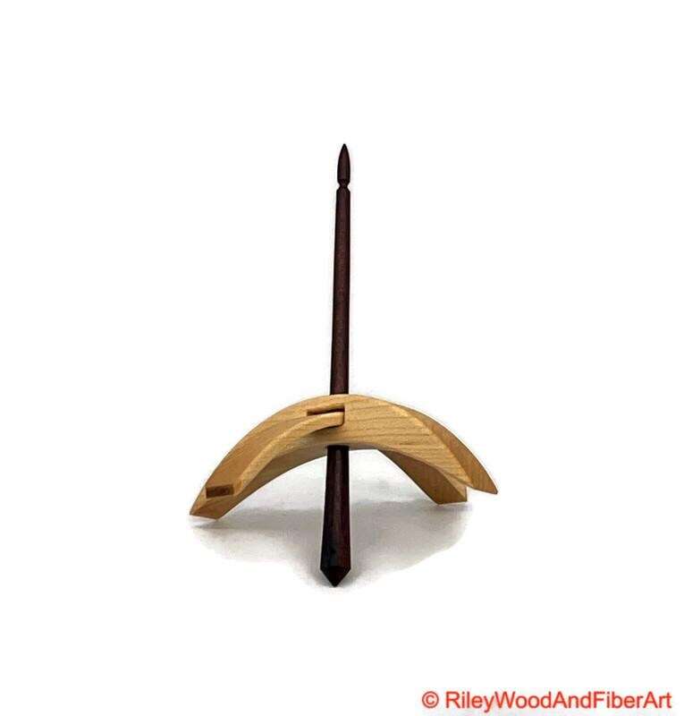 Medium Turkish Drop Spindle - Maple Whorl with Cocobolo Shaft made by Riley Wood and Fiber Art