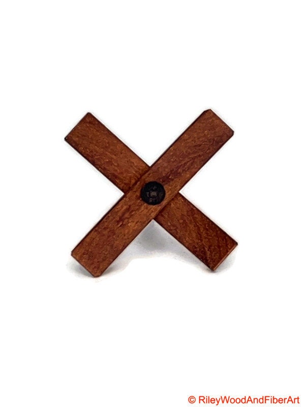 Mini Turkish Drop Spindle - Tzalam Whorl with Honduran Rosewood Shaft on white background