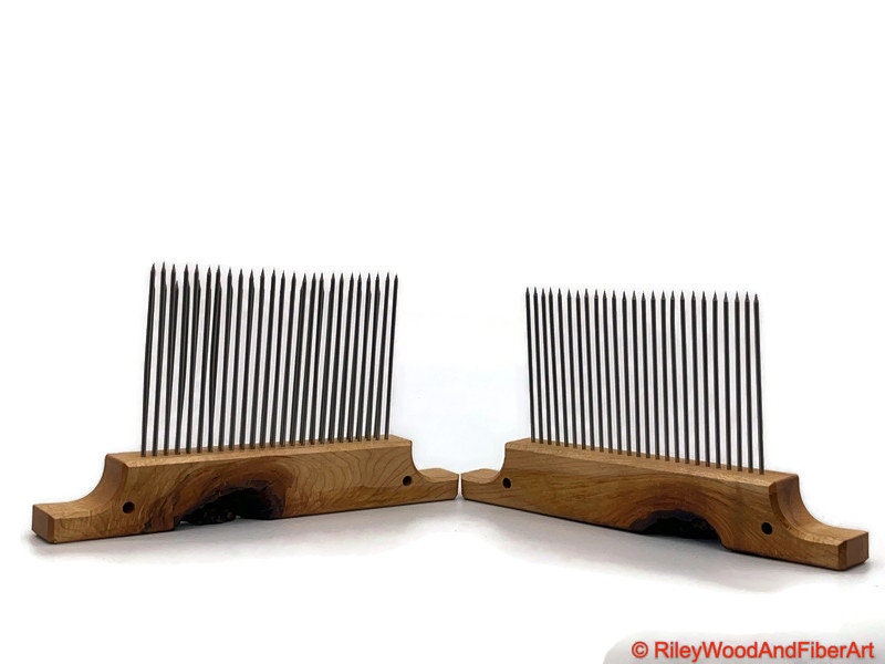 6" Standard Wool/Fiber Hackle Set - Single and Double Row on white background