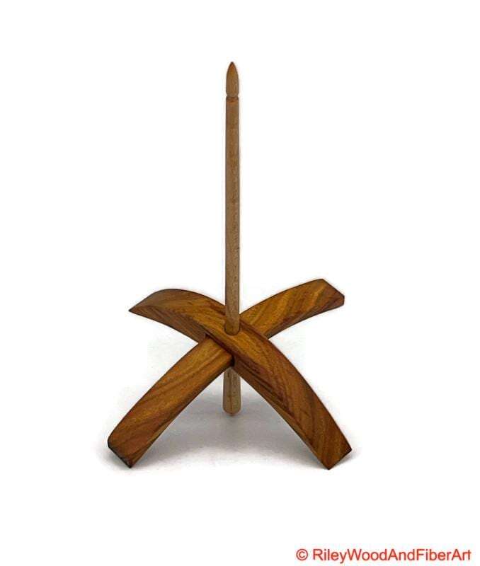 Mega Turkish Drop Spindle - Canary Whorl with Maple Shaft made by Riley Wood and Fiber Art
