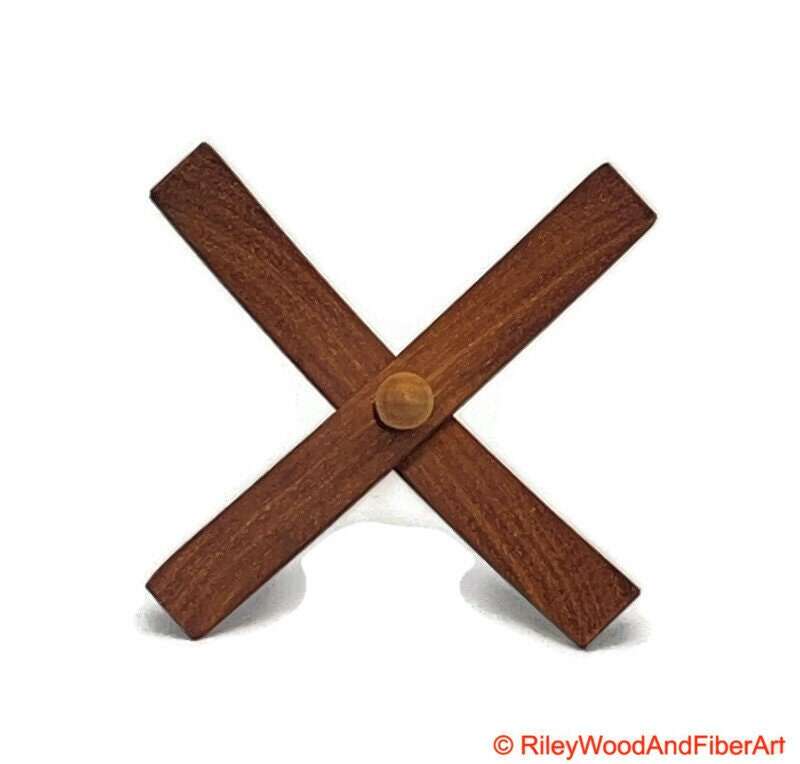 Medium Turkish Drop Spindle - Tzalam Whorl with Maple Shaft made by Riley Wood and Fiber Art