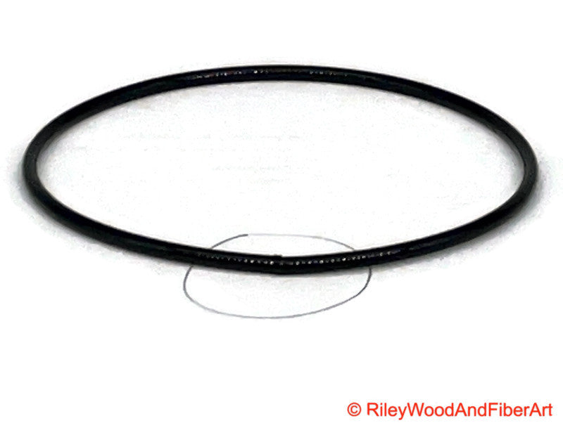 Drive Band Material for Spinning wheel - 1/8" Diameter - Black - Sold by the Foot on white background