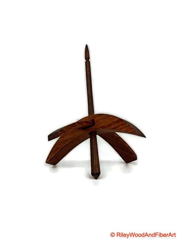 Medium Turkish Drop Spindle - Tzalam Whorl with Walnut Shaft made by Riley Wood and Fiber Art