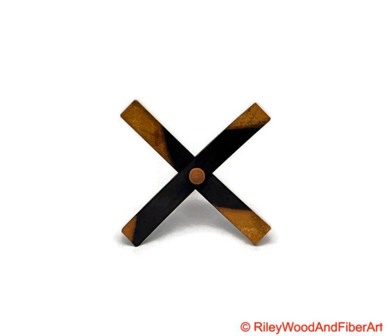 Medium Turkish Drop Spindle - Katalox Mostly Heartwood Whorl with Maple Shaft made by Riley Wood and Fiber Art