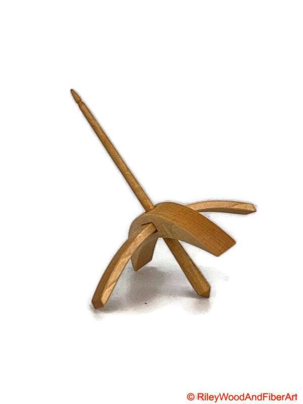 Medium Turkish Drop Spindle - Maple Whorl with Maple Shaft made by Riley Wood and Fiber Art
