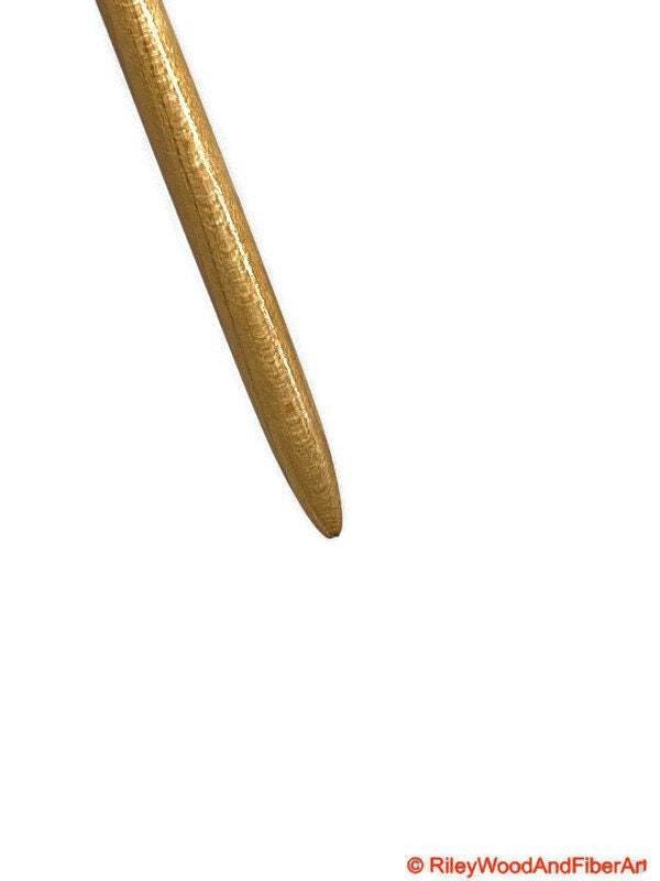 Top Whorl Drop Spindle - Maple & Zebra - 14g on white background