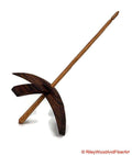 Mega Turkish Drop Spindle - Quartersawn Zebra Whorl with Red Oak Shaft made by Riley Wood and Fiber Art